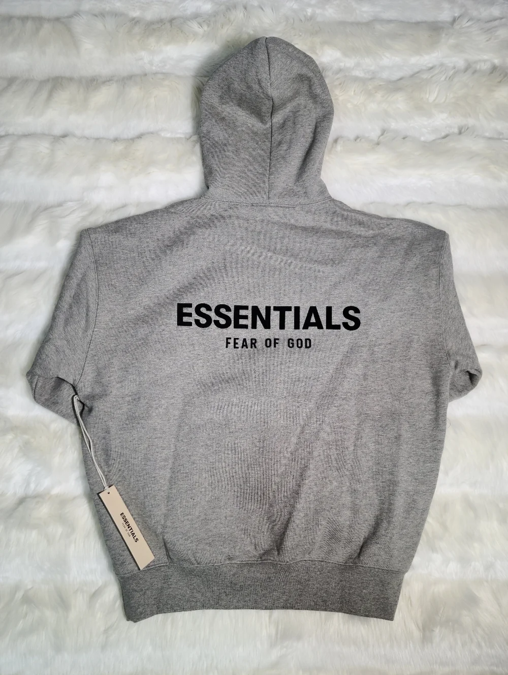 Fear of God Essentials Hoodie Pullover Dark Oatmeal Men XX-Small NEW - Picture 2 of 4